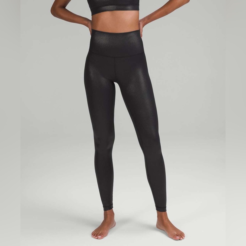Lululemon Align High Rise Pant 28" Black Radiate Foil size 0